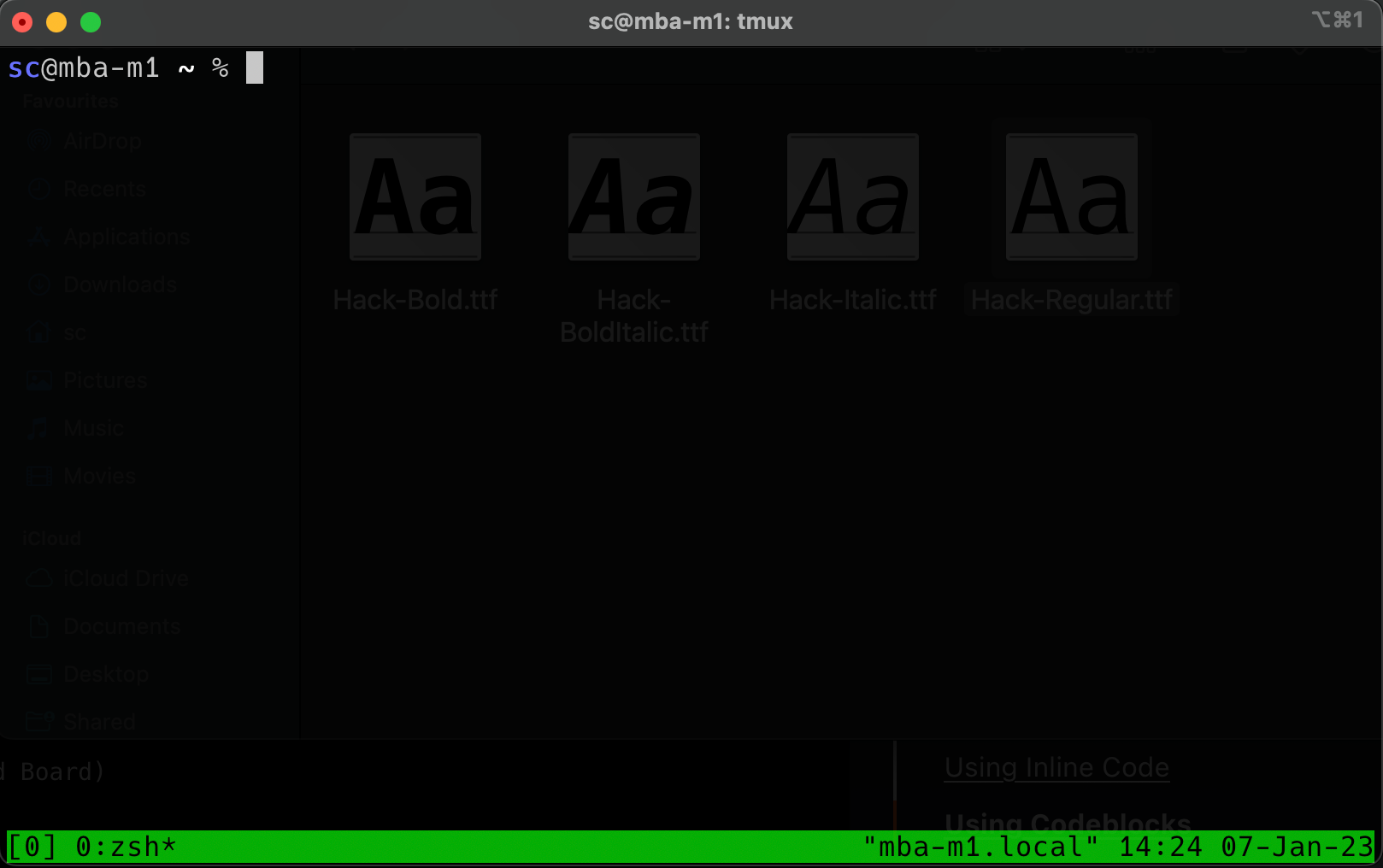 tmux config from scratch (WIP)